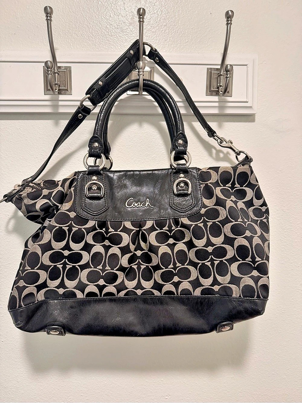 Coach Ashley Signature Sateen Large Satchel